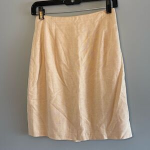 VTG Nina K Linen Blend Pencil Mini Skirt || SZ 6